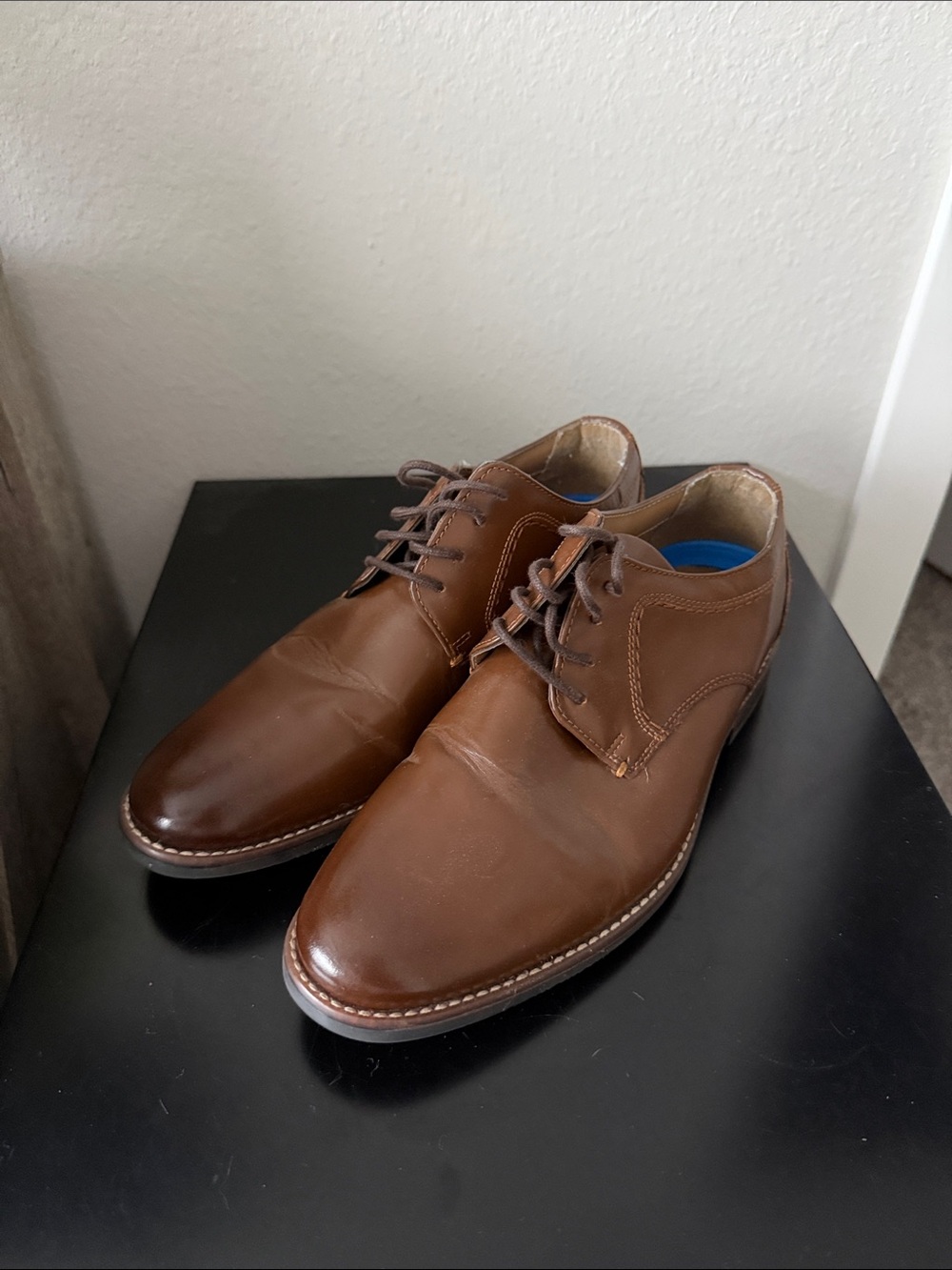 Calderone Plain Toe Oxfords “Cognac”
